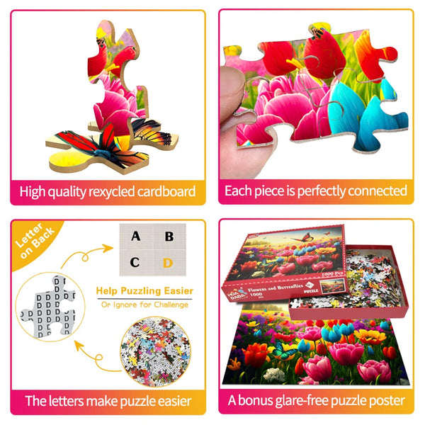 HUADADA Jigsaw Puzzles for Adults 1000 Piece Jigsaw Puzzles for Adults,JigsawPuzzle 1000 Pieces for Adults Challenging Puzzle Games ?Northern Lights in Norway