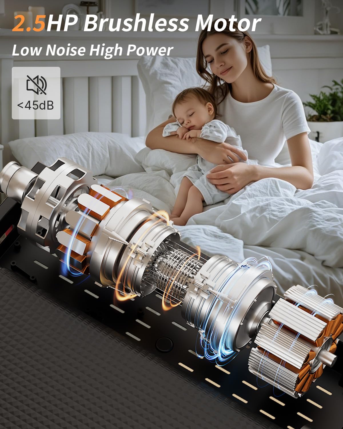 Walking Pad Treadmill, Anylife Incline Walking Pad Under Desk 330lbs Capacity, 2.5HP Portable Treadmills for Home, Compact Treadmill Small Running Pad with LED Display, Remote Control