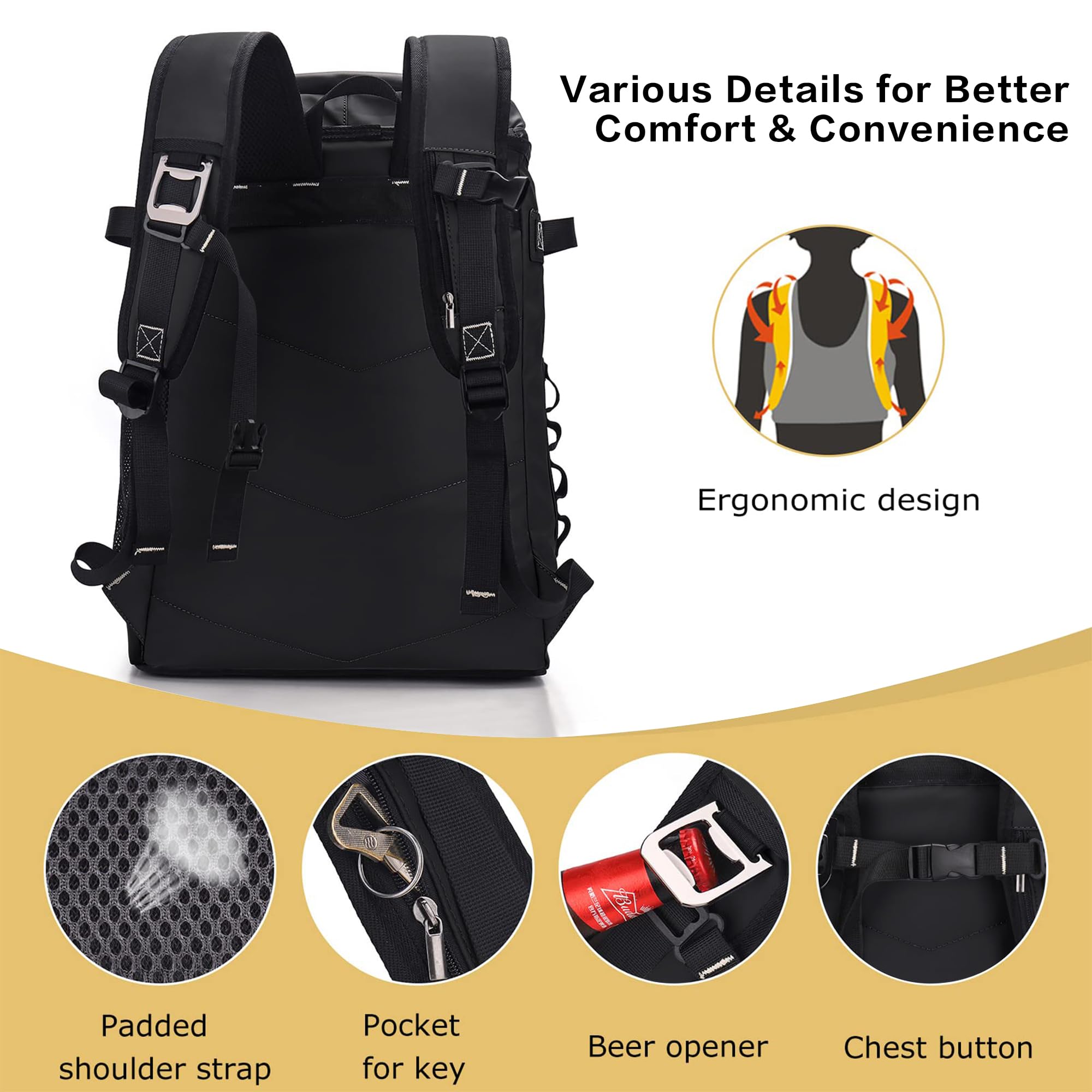 Upeelife Insulated Backpack Cooler Picnic Backpack, Cool Bag Rucksack Cooler Backpack
