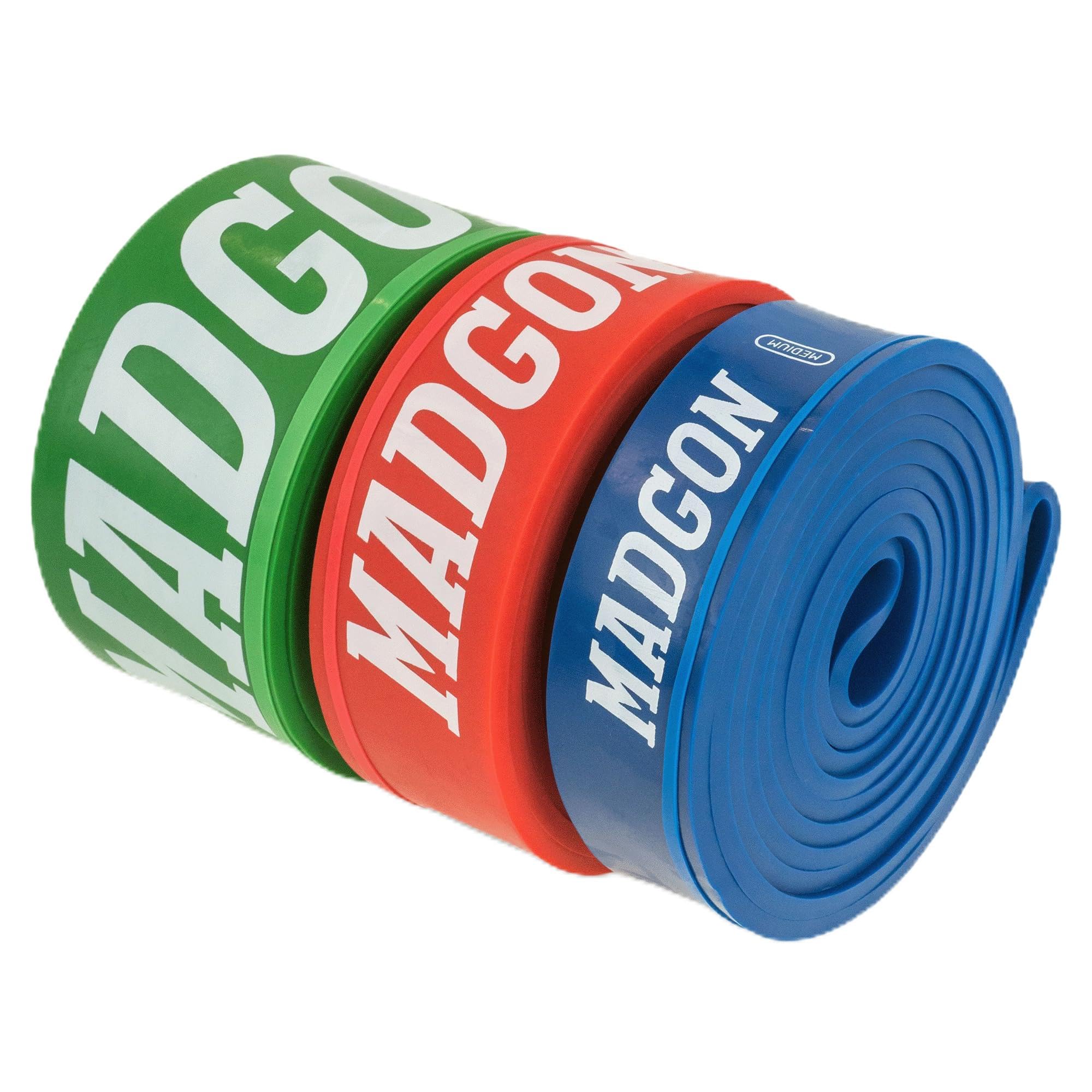 MADGON Resistance Bands for Superior Workouts - Tearproof & Durable Exercise Bands in 5 Resistance Levels with Bag - Resistance Bands for All Muscle