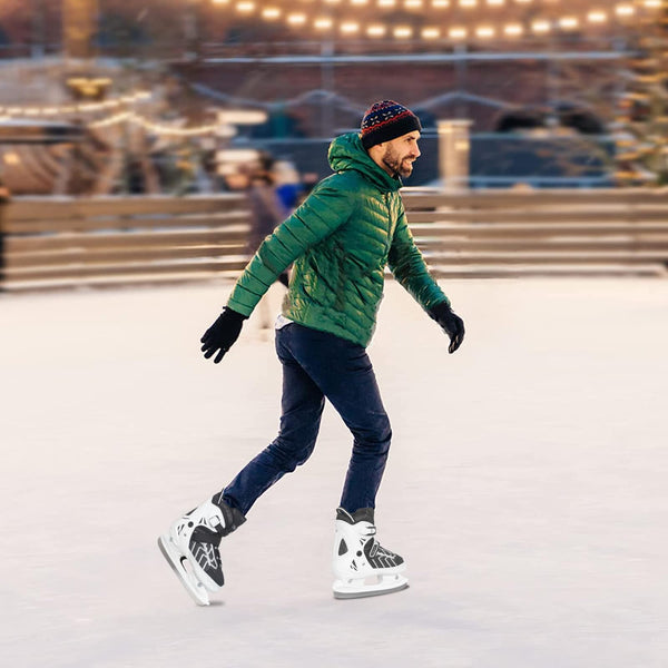 Nattork Adjustable Kids Ice Skate for Boys Girls Adult, Soft Padding and Reinforced Ankle Support Ice Hockey Skates