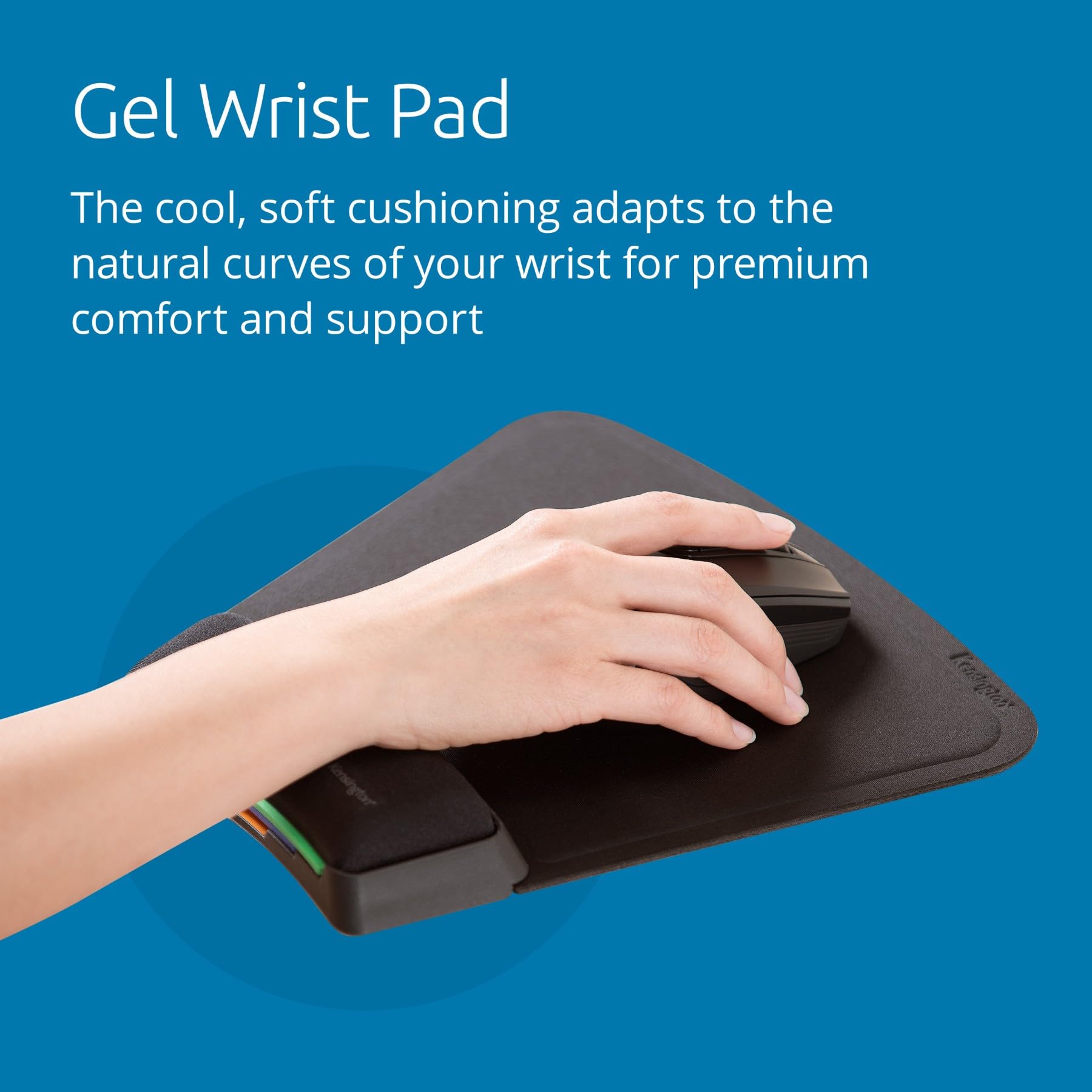 Kensington Keyboard Wrist Rest - Ergonomic duo gel wrist rest, compatible with full length / gaming keyboards for comfort when at computer, laptop, office, PC, home - Red/Black (62398 )