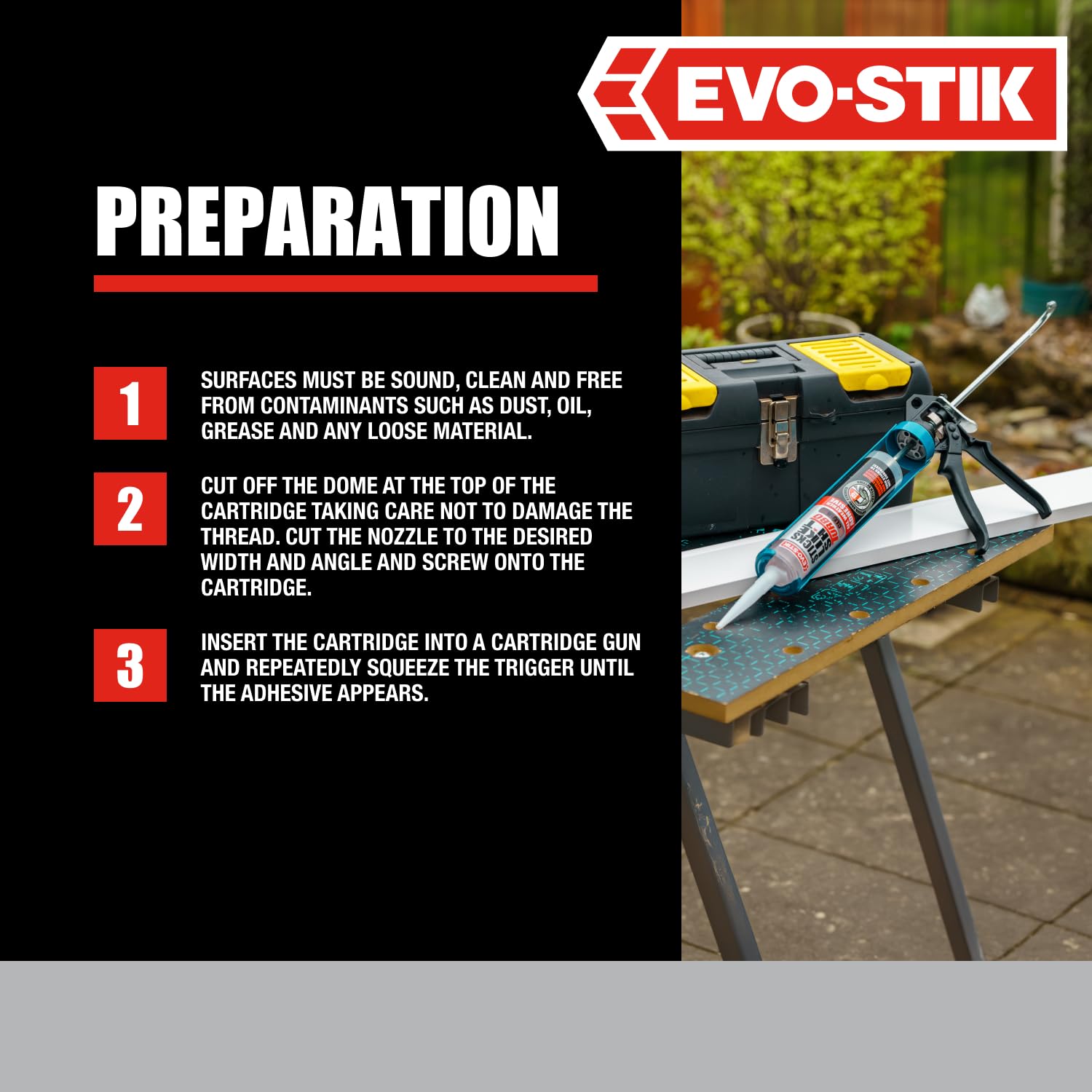 EVO-STIK Sticks Like Sh*t Turbo Adhesive, All Weather, Fast Setting, Extreme Temperature & Movement Resistant, White, 290ml