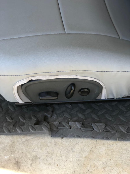 IG Light Grey Artificial Leather Faux PVC Custom Made Original Fit OE Porsche 986 986.1 Boxster Front Seat Covers Tailor Made for MK1 1st Gen Boxster 1997-2004