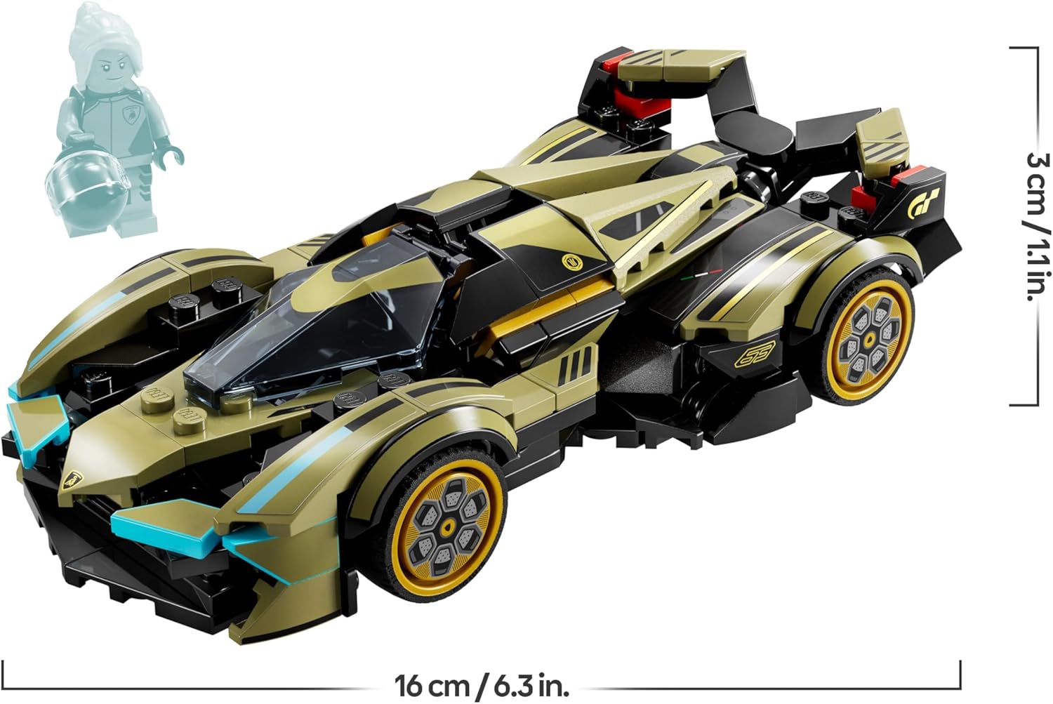 LEGO Speed Champions Lamborghini Lambo V12 Vision GT Super Car Toy for 10 Plus Year Old Boys & Girls, Buildable Vehicle Model Set, Kids' Bedroom Decoration, Birthday Gift Idea 76923