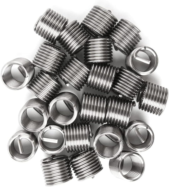 FOURROBBER 131PCS Thread Repair Kit, HSS Drill Helicoil Repair Kit SAE&Metric M5 M6 M8 M10 M12 Kit