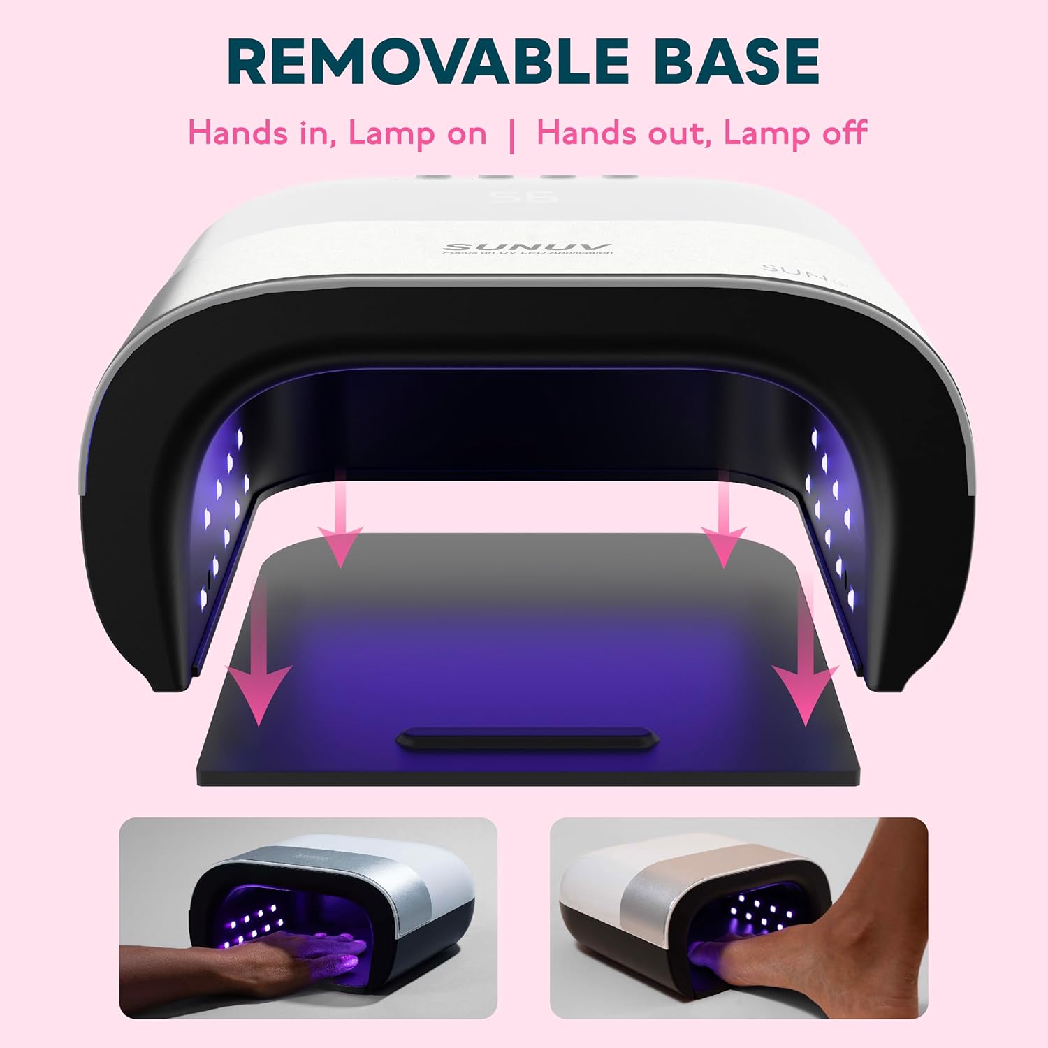 SUNUV Led Nail Lamp,Professional Nail Dryer for Gel Polish Curing Light Machine, with Automatic Sensor and LCD Display for Home and Nail Salon