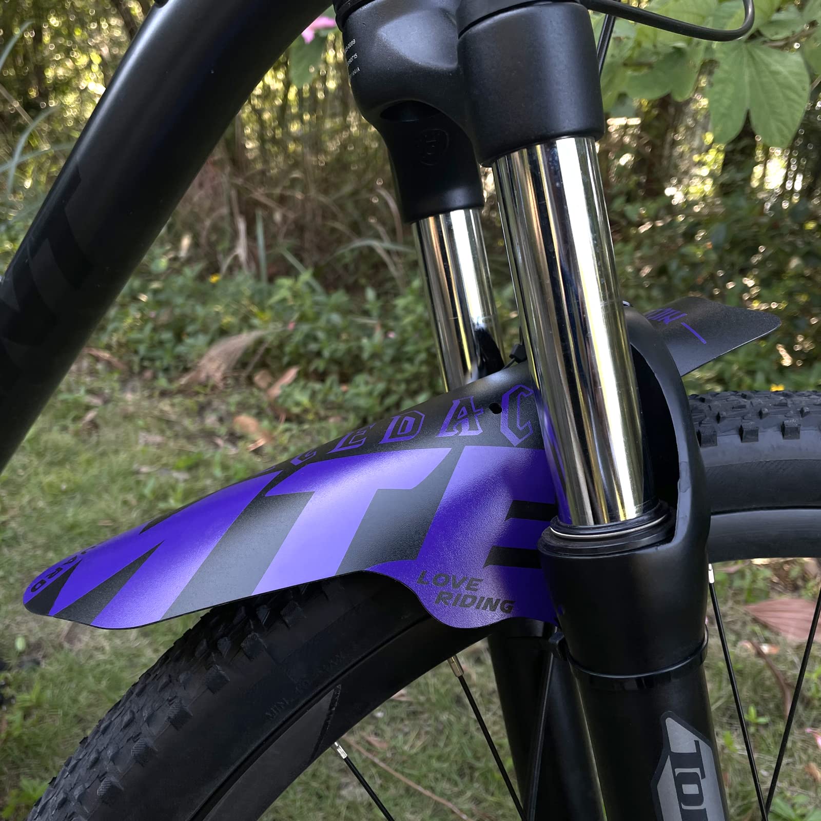 NICEDACK Mudguards Mountain Bike, 2 Pieces Mudguard Fit 20-29 Inch MTB Mudguard Front and Rear Compatible Bicycle Splash Guard