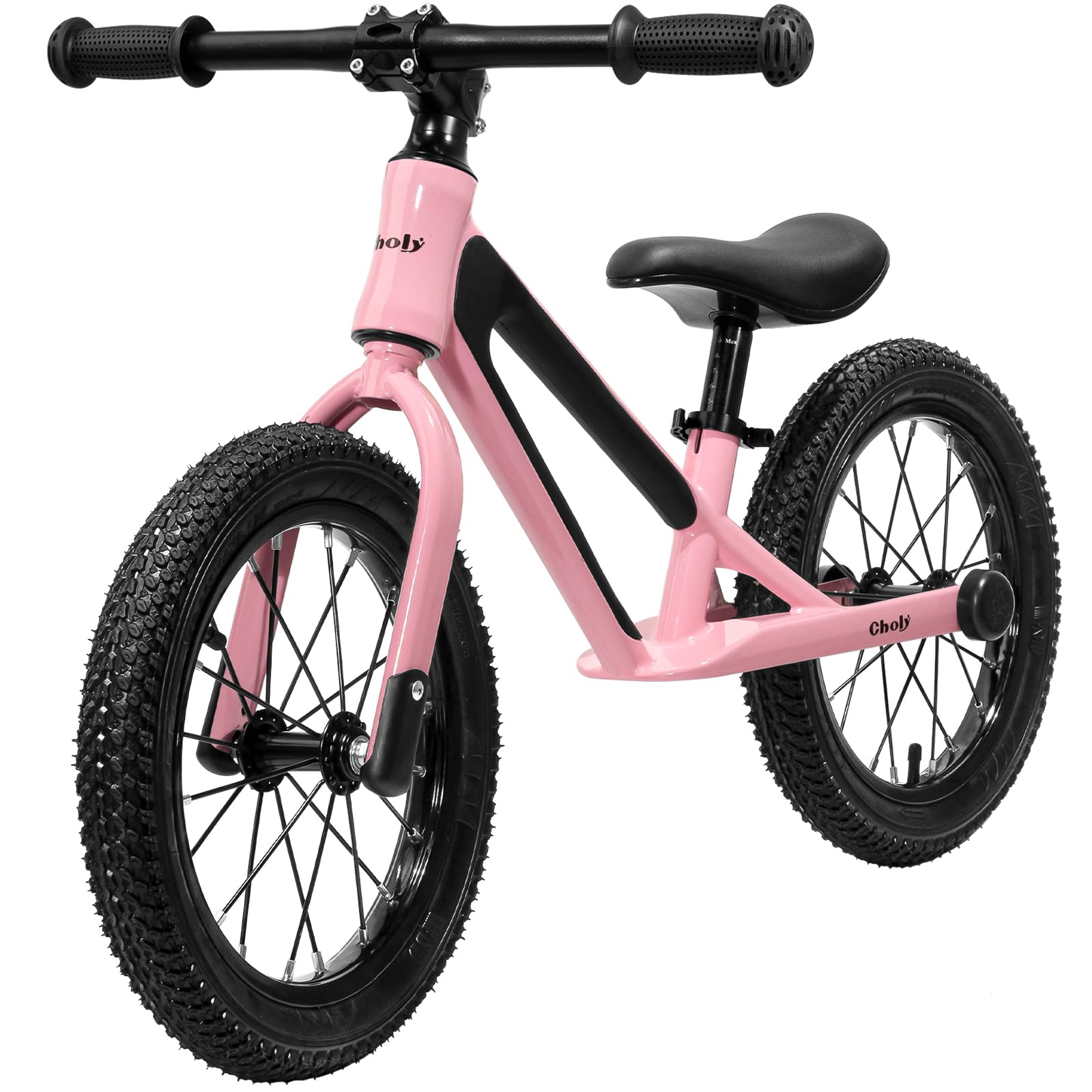 CHOLY 14 Inch Balance Bike for 3,4,5,6 Year Old Boys Girls, No Pedal Kids Bike with Adjustable Seat, Air Tires and Magnesium Alloy Frame, Lightweight Children's Traing Bicycle