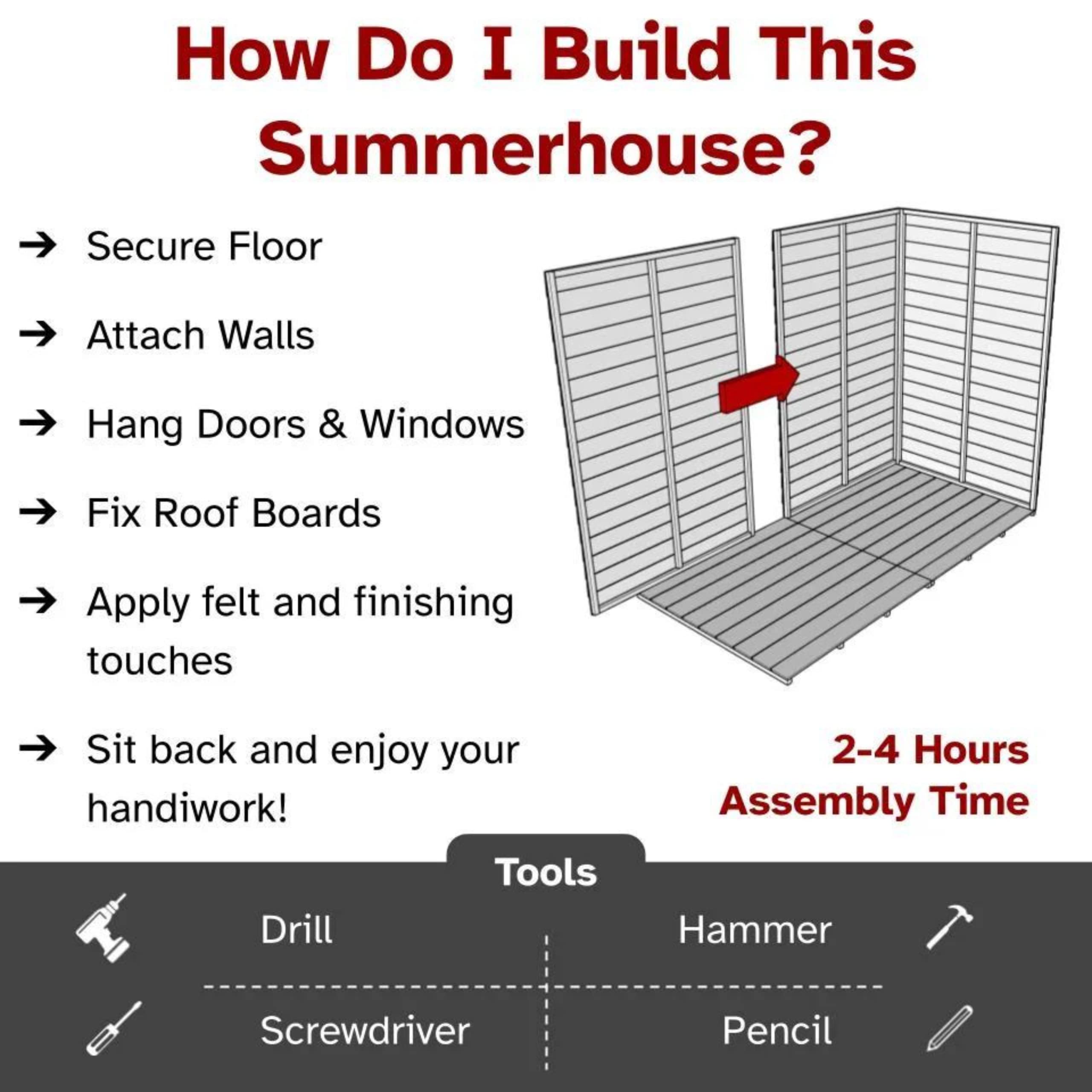 BillyOh Summerhouse Log Cabin 8 x 8 Wooden Garden Storage Shed Summer House Harper Apex Summerhouses (8x8)