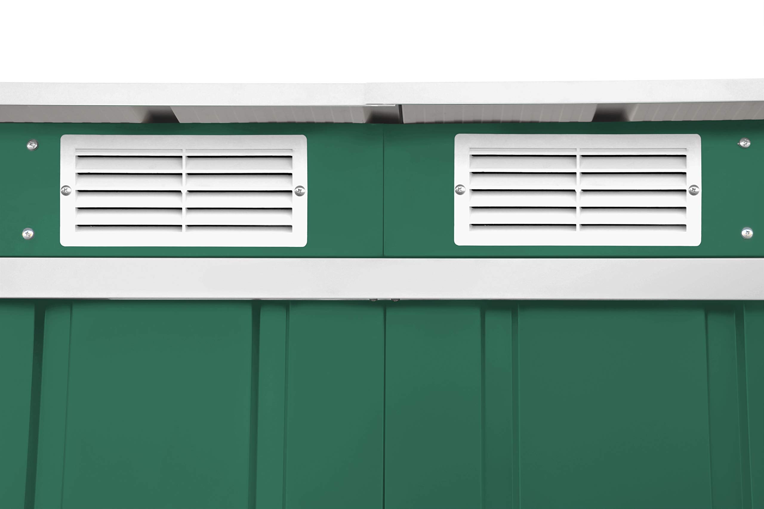 Duramax ECO 8 x 8 (6.35 m2) Metal Garden Storage Shed, Hot-Dipped Galvanized Metal Garden Shed, Tool Storage Shed, Strong Reinforced Roof Structure, Maintenance-Free Metal Shed, Anthracite