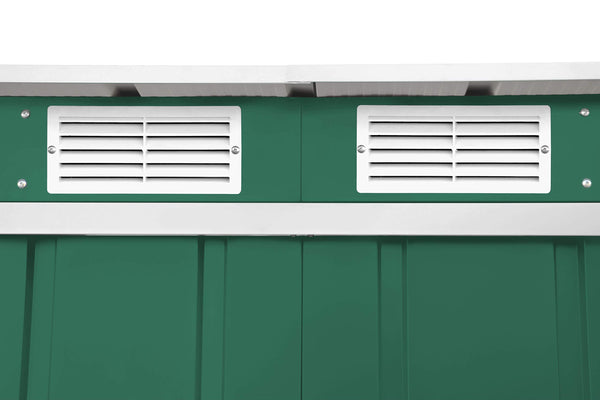 Duramax ECO 8 x 8 (6.35 m2) Metal Garden Storage Shed, Hot-Dipped Galvanized Metal Garden Shed, Tool Storage Shed, Strong Reinforced Roof Structure, Maintenance-Free Metal Shed, Anthracite