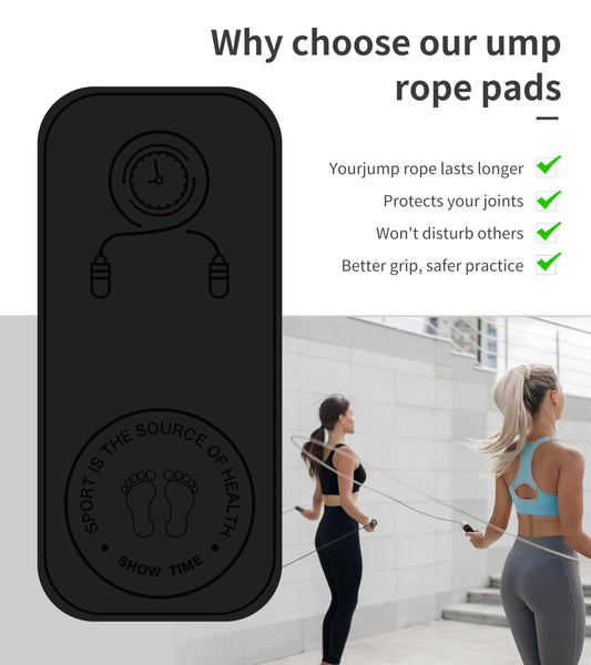 LaiEr Jump Rope Mat Set,Two pieces of Knees Protection Impact Absorption Fitness Exercise Mat Non-Slip for Home