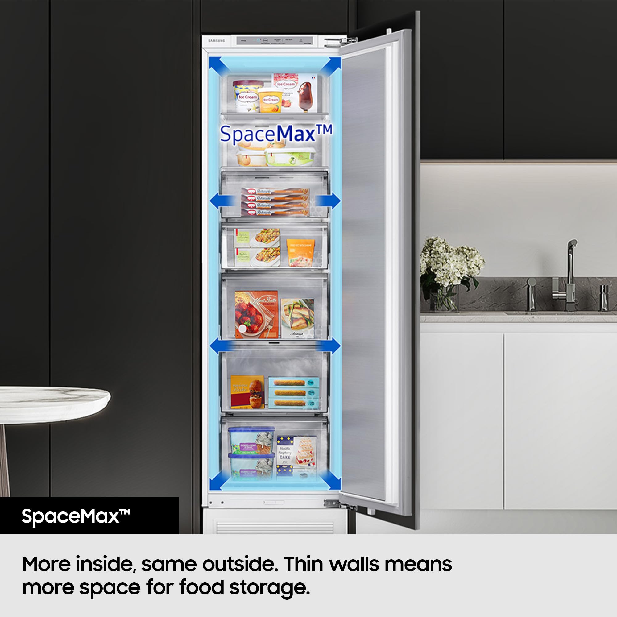 Samsung, SpaceMax, RZ32C7BD6WW/EU, 323L Smart Tall Freezer, White