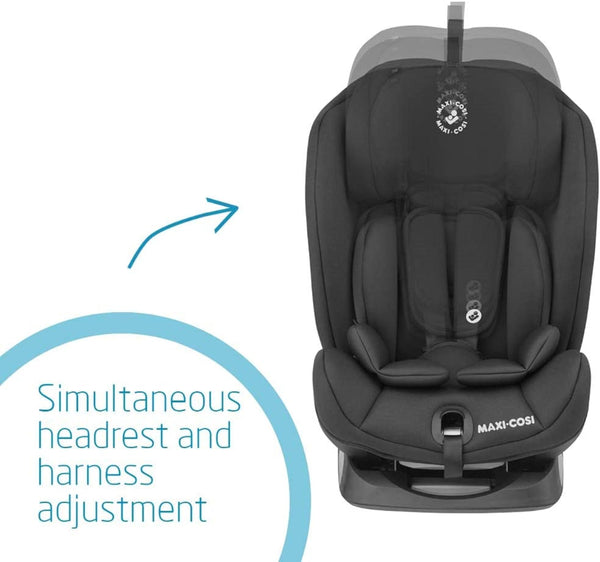 Maxi-Cosi Titan S Comfort i-Size, Breathable Comfort Fabrics, Child Car Seat, 15 months-12 years (76-150cm), ISOFIX Car Seat, 5 Recline & 13 Headrest Positions, G-CELL Protection, Authentic Black