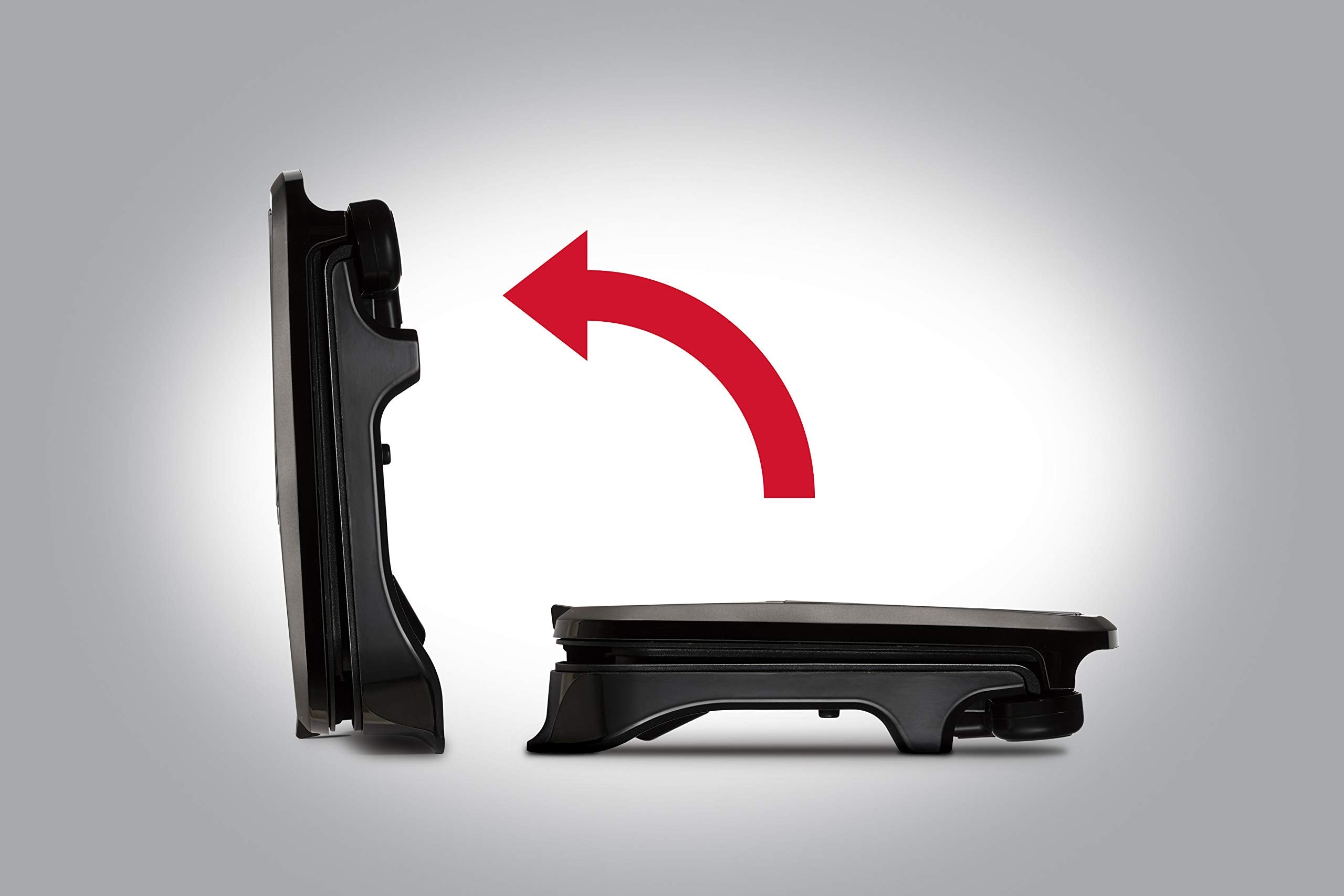 George Foreman Medium Electric Fit Grill [Non stick, Healthy, Griddle, Toastie, Hot plate, Panini, BBQ, Energy saving, Vertical storage, Easy clean, Drip tray, Ready to cook light] Black, 1630W 25810