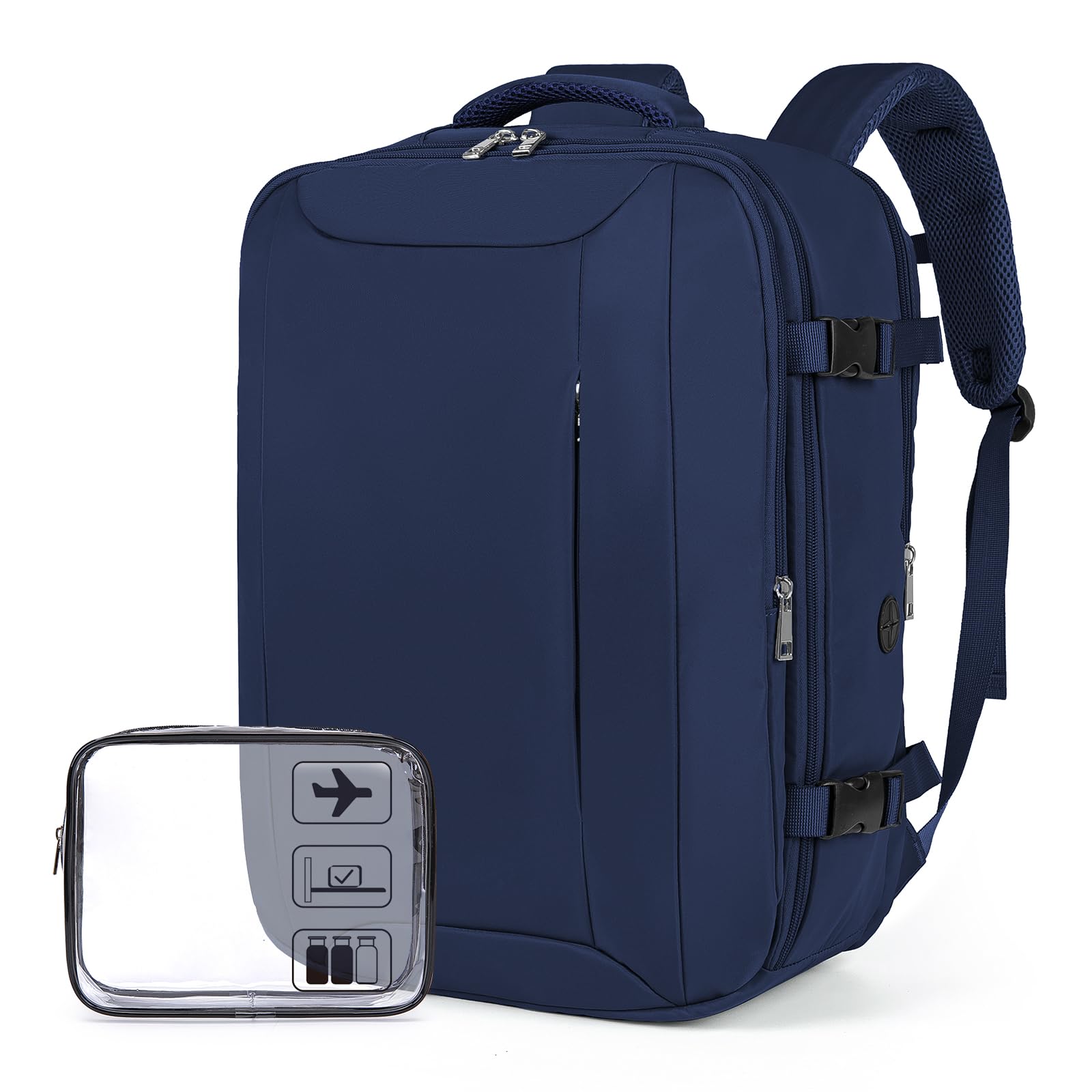 for Easyjet Cabin Bag 45x36x20, Travel Backpack with TSA Approved Clear Bag, Carry-ons Cabin Backpack for Travelling Underseat Cabin Bag Laptop Backpacks Luggage Set