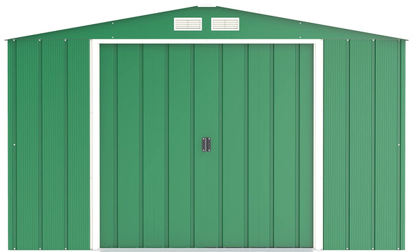 Duramax ECO 8 x 8 (6.35 m2) Metal Garden Storage Shed, Hot-Dipped Galvanized Metal Garden Shed, Tool Storage Shed, Strong Reinforced Roof Structure, Maintenance-Free Metal Shed, Anthracite