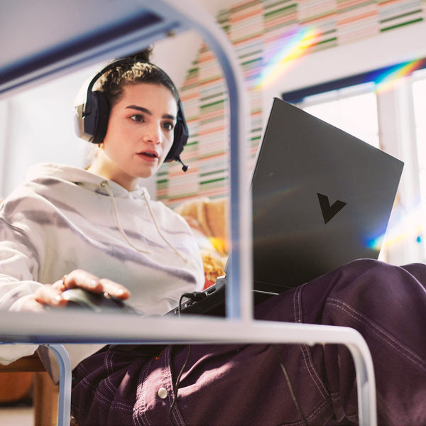 HP Victus 15.6" Gaming Laptop, AMD Ryzen 5-8645HS, 8 GB RAM, 512 GB SSD, NVIDIA GeForce RTX 2050 Graphics, FHD IPS Display, Up to 6 hrs 15 battery, Win 11, Mica Silver, 15-fb2002sa