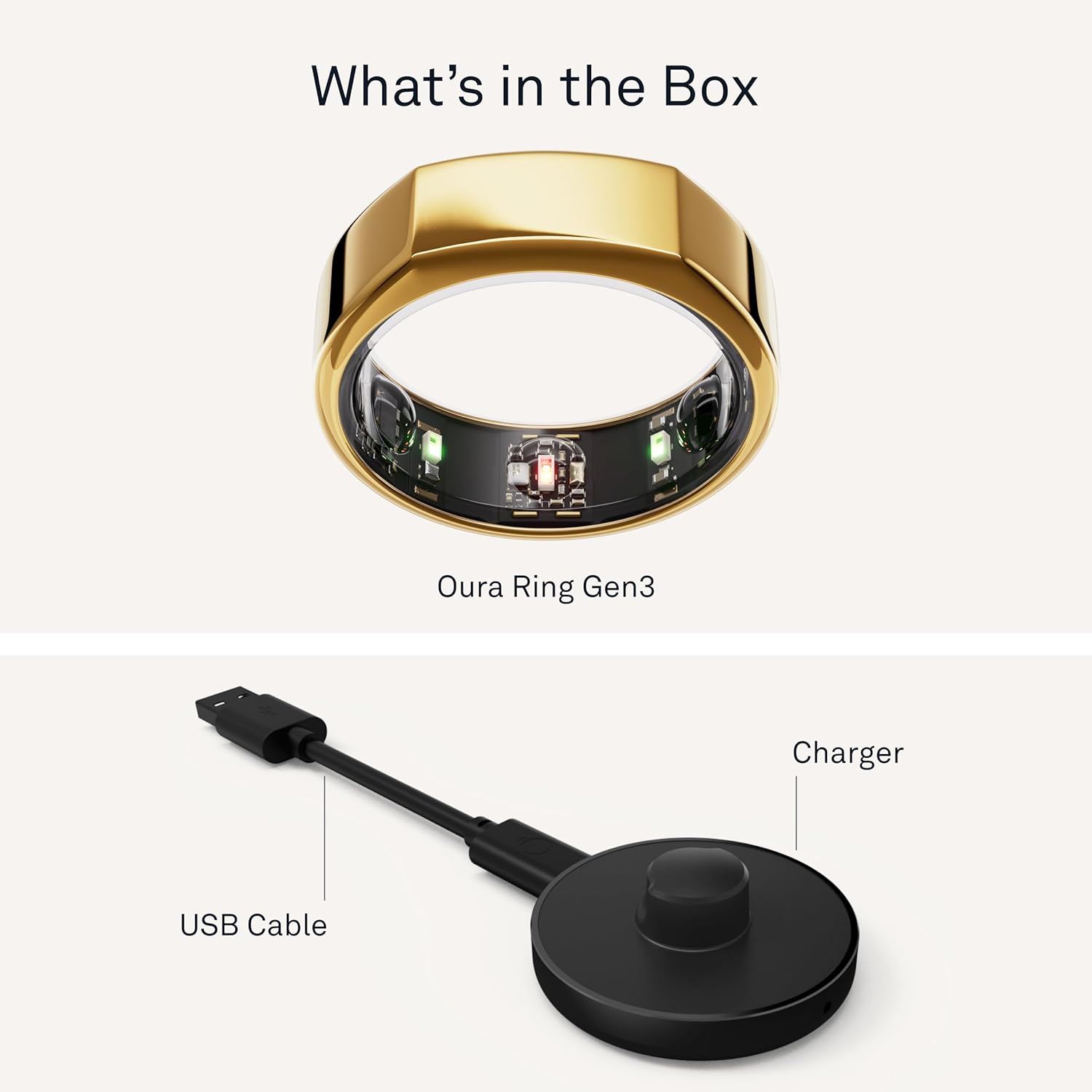 Oura Gen3 Horizon Smart Ring - Size 10, Rose Gold | Sleep, Heart Rate and Fitness Tracking Wearable - Up to 7 Day Battery Life - iOS/Android Compatible - Size First with Oura Sizing Kit