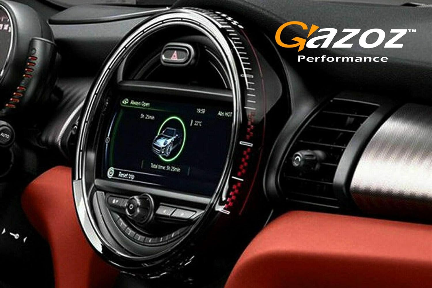 GAZOZ PERFORMANCE 6.5" Interior Center Multimedia Screen Frame Cover for Mini Cooper S F55 F56 F57