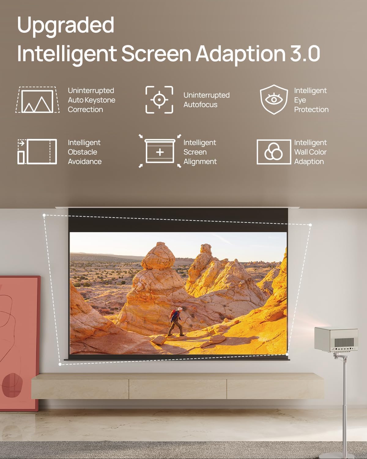 XGIMI HORIZON Ultra 4K Laser Dolby Vision Smart Home Theater Projector, ISA 3.0, 2300 ISO Lumens, Android TV 11.0, 2 * 12w Harman Kardon Speakers, Optical Zoom with WiFi and Bluetooth