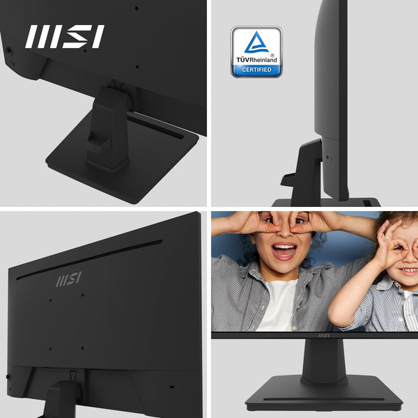 MSI PRO MP251 24.5 Inch Full HD Office Monitor - 1920 x 1080 IPS Panel, 100 Hz, Eye-Friendly Screen, Built-in Speakers, Tilt-Adjustable - HDMI 1.4b, D-Sub (VGA)