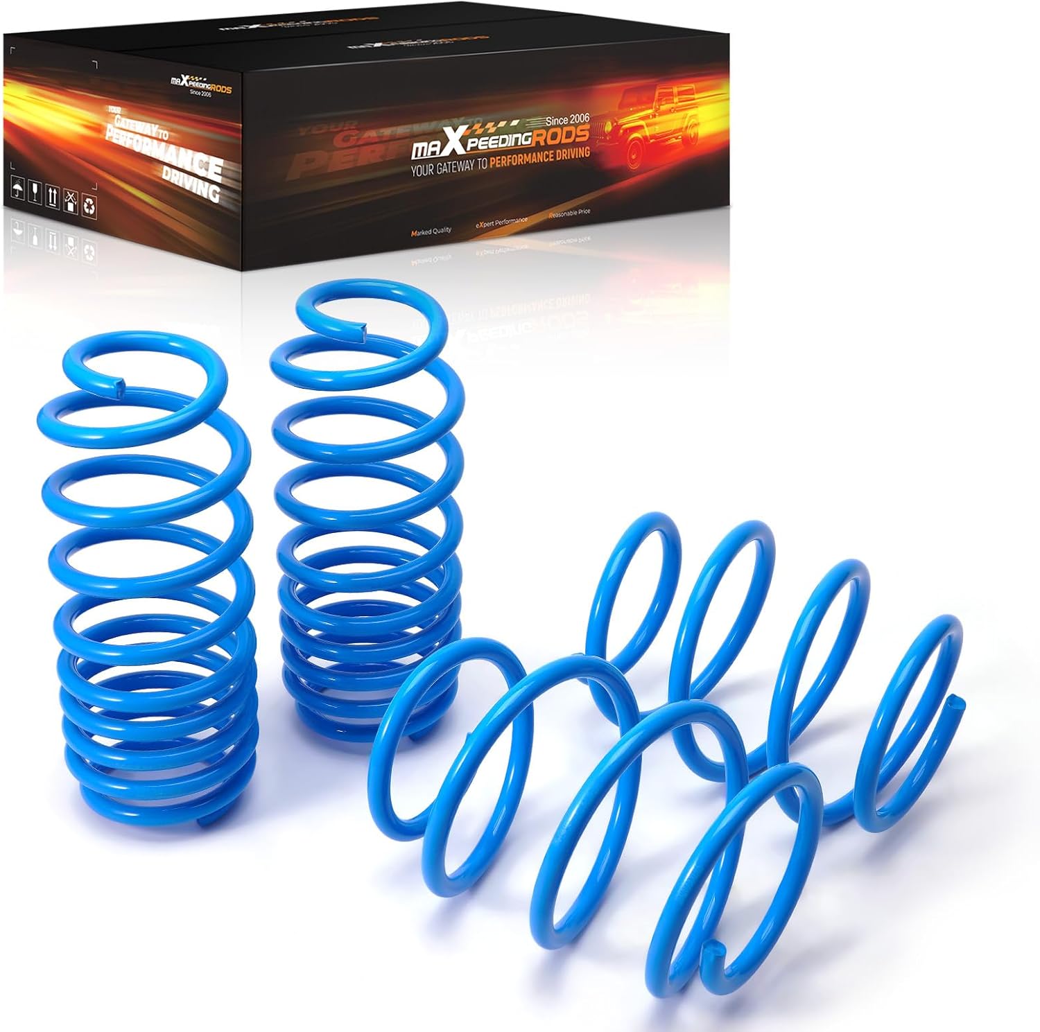 maXpeedingrods Lowering Spring for Honda Civic 2016-2025, for Acura Integra 2023-2025, SAE 9254 High Tensile Lowering Spring, Blue