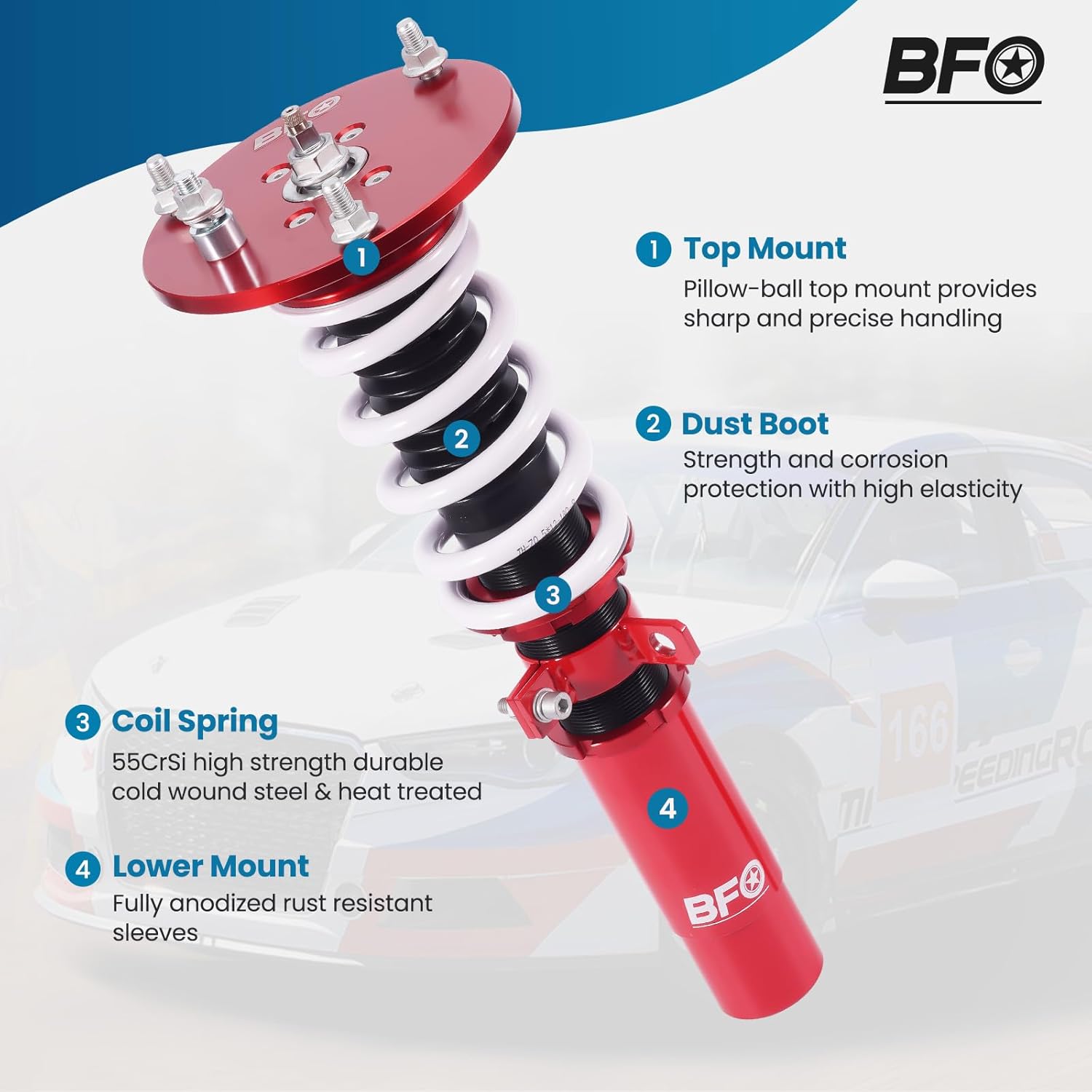 maXpeedingrods Coilovers Suspension for BMW 1 Series F21 Hatchback 2WD 2011-2019 114d 116i 120 for 3 Series F30 Saloon 316d 318i 320d