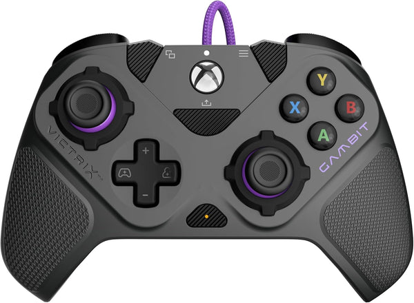 Turtle Beach Victrix Gambit Prime Wired Tournament Controller for Xbox Series X or S, Xbox One and Windows PC - Officially Licensed by Xbox, Swappable Thumbsticks, Remappable Buttons