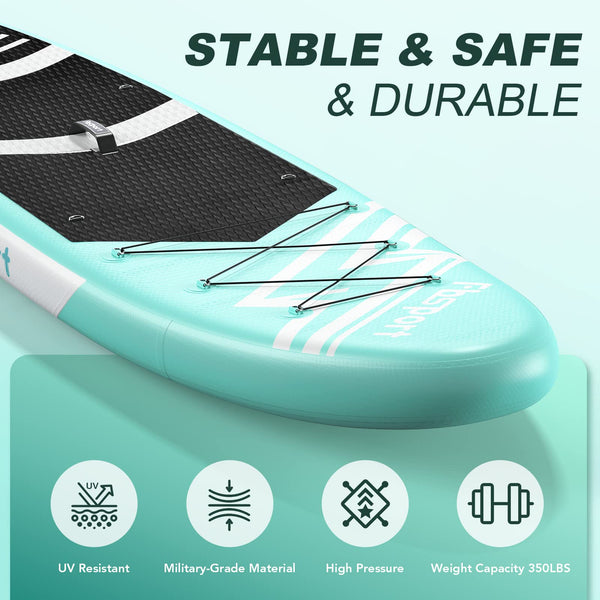 FBSPORT Inflatable Stand Up Paddle Boards,SUP Board,6" Thick Stand Up Paddle Boarding,Paddling Board for Youth & Adult,Surfboard,SUP with Adjustable Paddle/Backpack/Pump/Removable Fin