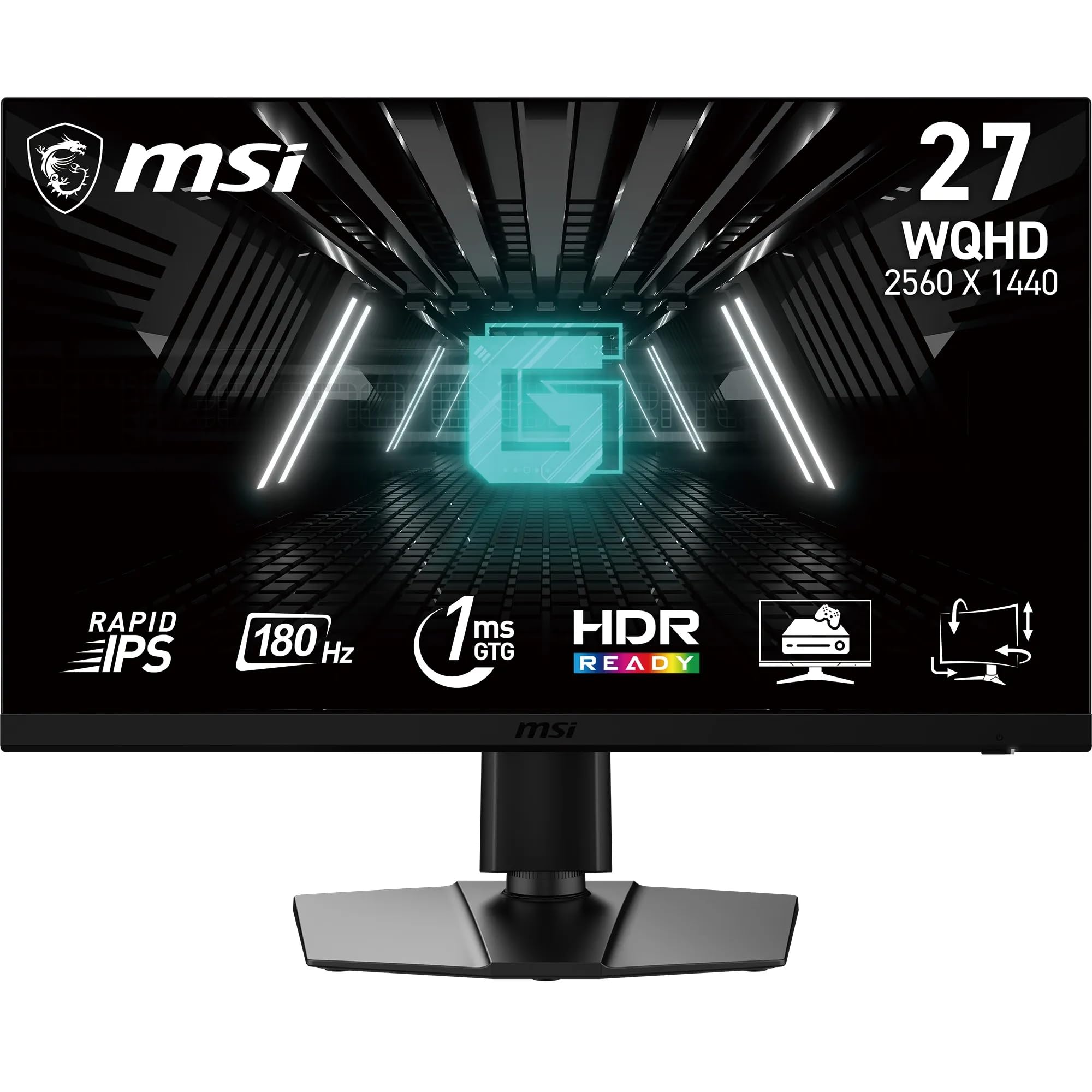 MSI G274F 27 Inch FHD Gaming Monitor - 1920 x 1080 Rapid IPS Panel, 180 Hz / 1ms, 134% sRGB Colour Gamut / G-SYNC Compatible- DP 1.2a, HDMI2.0 CEC