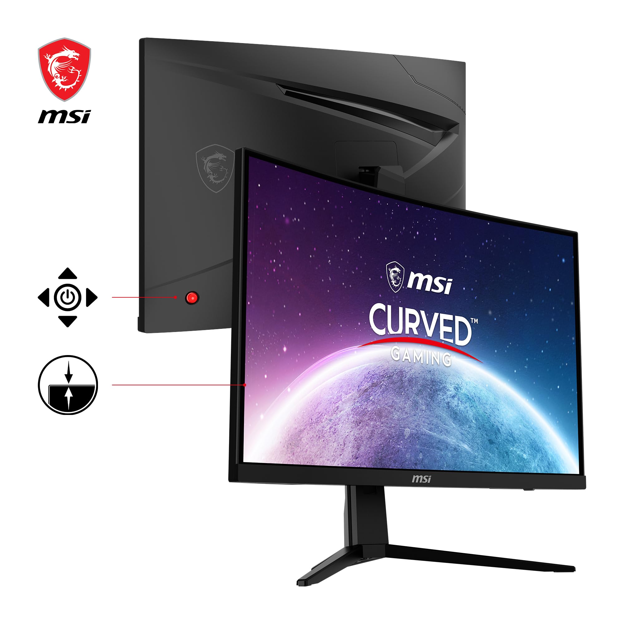 MSI G274F 27 Inch FHD Gaming Monitor - 1920 x 1080 Rapid IPS Panel, 180 Hz / 1ms, 134% sRGB Colour Gamut / G-SYNC Compatible- DP 1.2a, HDMI2.0 CEC