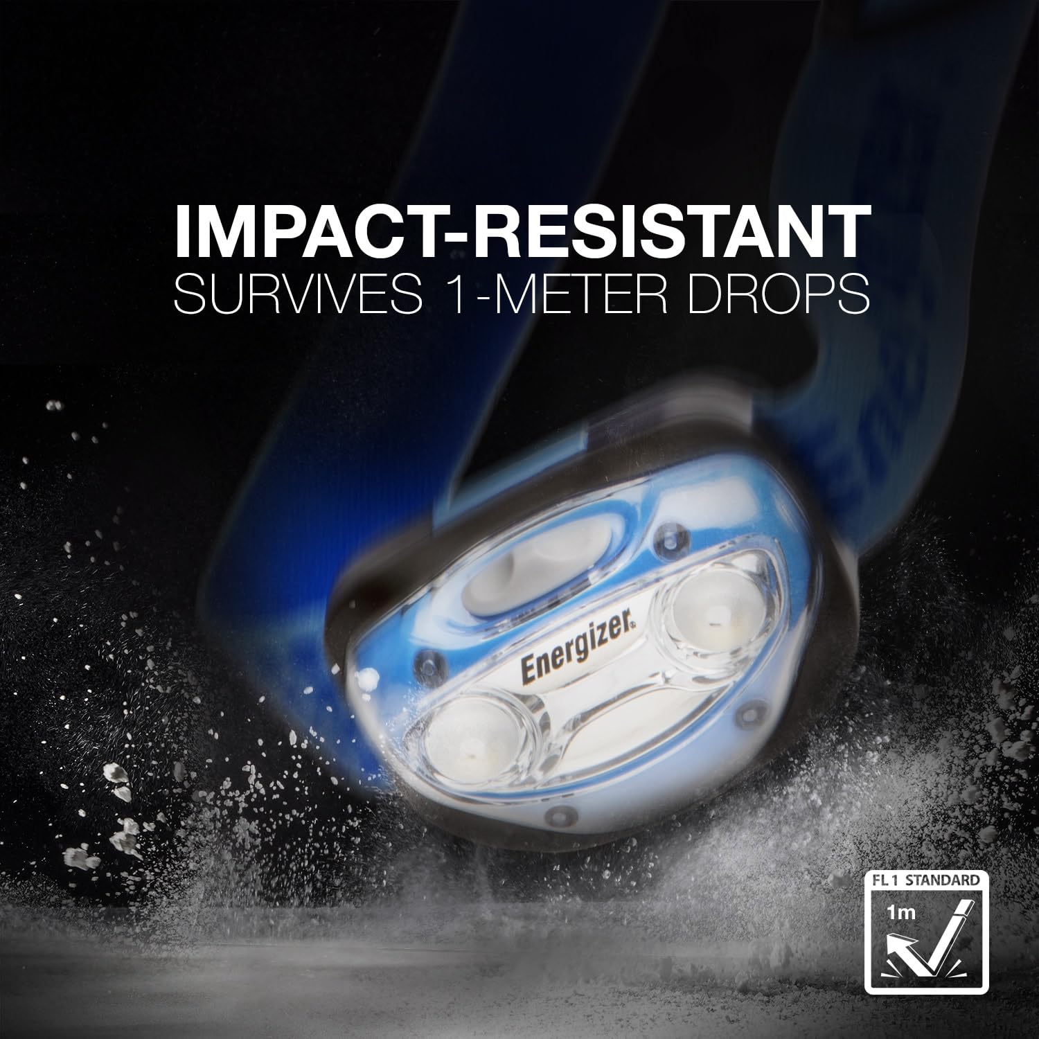 Energizer Vision HD+ Head Torch, Bright Headlamp, Water Resistant, Hands-Free, Lightweight for Indoor and Outdoor Activities, Batteries Included