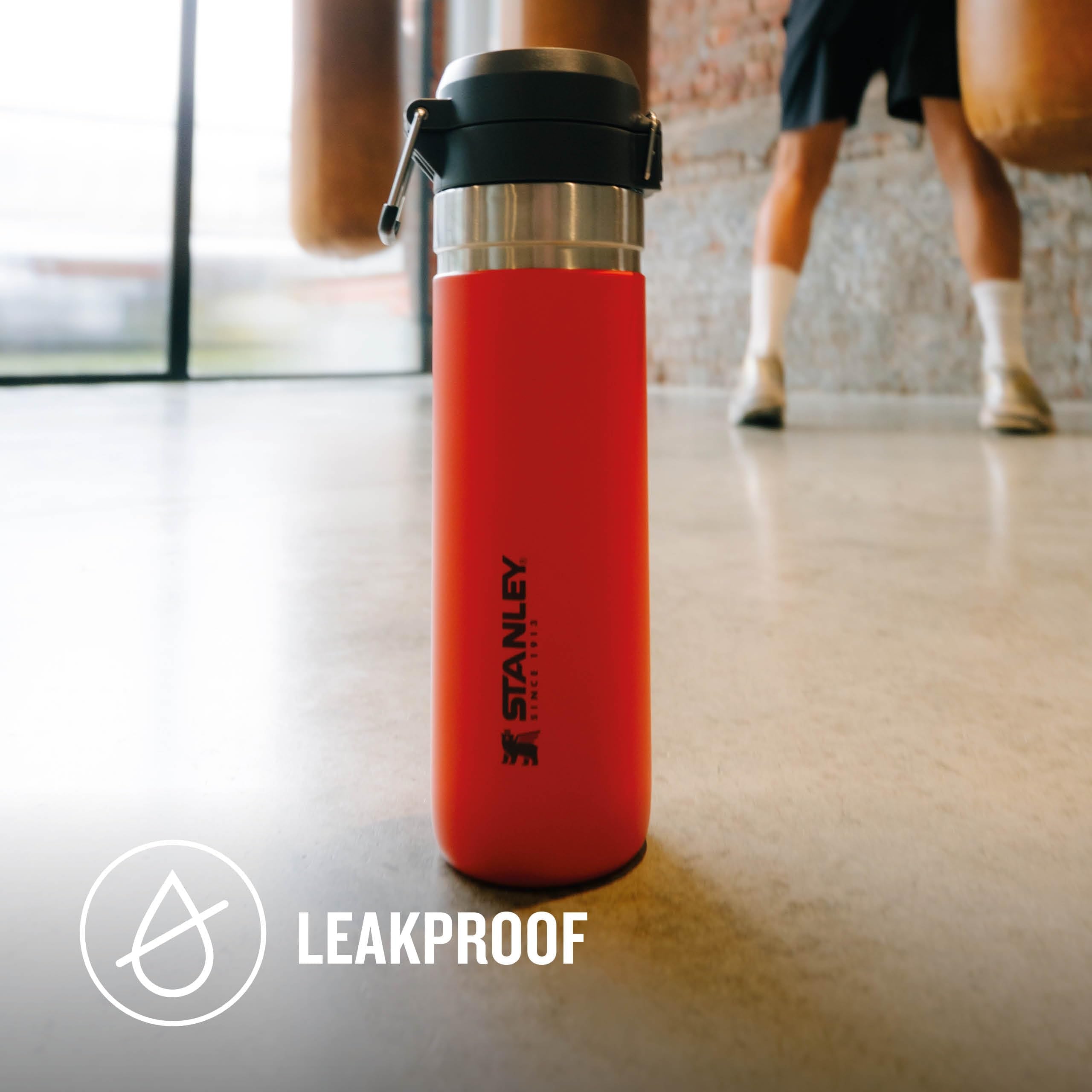 STANLEY Quick Flip Stainless Steel Water Bottle 0.47L - Keeps Cold For 7 Hours - Leakproof - BPA-Free Thermal Flask - Dishwasher Safe - Cup Holder Compatible