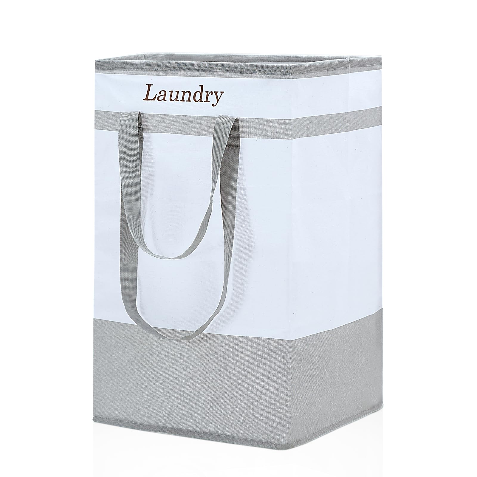 ROSOS Collapsible Foldable Hamper - Extended Double Handle, 80 L Laundry Basket for Bedroom Bathroom Dorm Storage - 1 Pack, Black