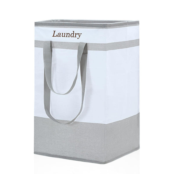 ROSOS Collapsible Foldable Hamper - Extended Double Handle, 80 L Laundry Basket for Bedroom Bathroom Dorm Storage - 1 Pack, Black