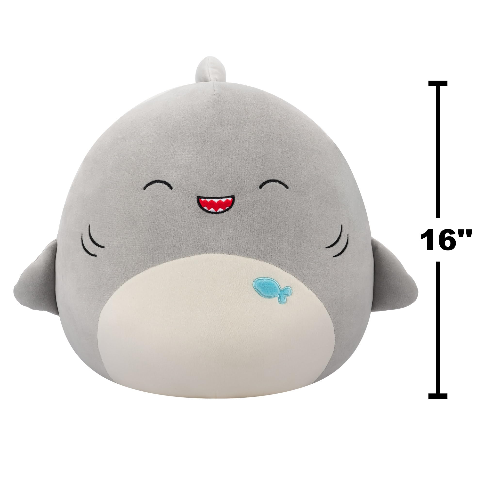 Squishmallows Original 16-Inch Gordon the Shark with happy eyes - Official Plush - Amazon Exclusive