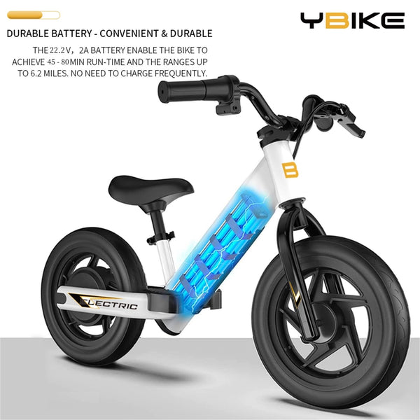 YBIKE Electric Balance Bike,12 Inch Kids Electric Bike for Ages 3-5 Years Old, Kids Balance Bikes with Adjustable Seat, Dirt Bike for Boys & Girls