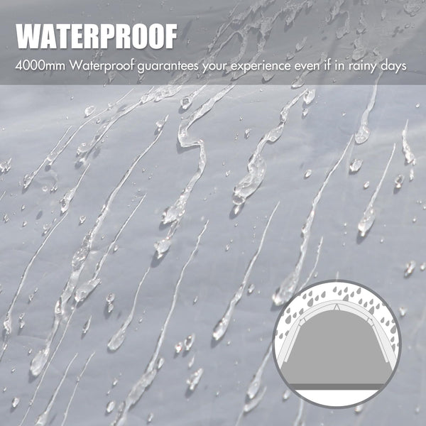 Portal 3-4 Man Tent with Porch, Camping Tent for 3 to 4 Persons with Sewn-in Groundsheet, 4000mm Waterproof Family Tent with Bedroom, Lightweight Dome Tent for Outdoor Garden Backpacking Hiking