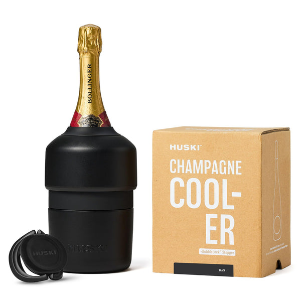 Huski Champagne Cooler | New | Award-Winning Iceless Design with Detachable Bottle Stopper | Keeps Wine Cold up to 6 Hours | Fits Most 750ml