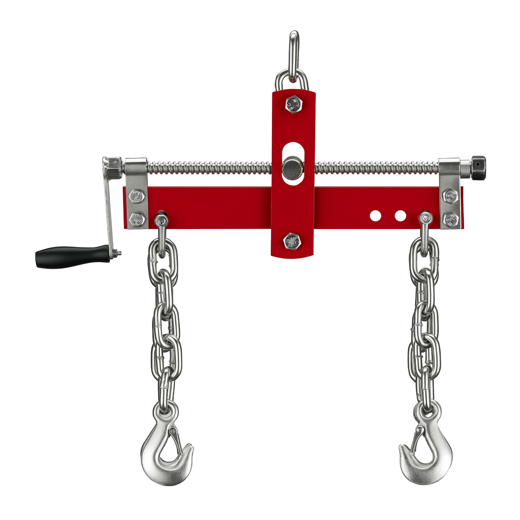 WilTec Solid Steel Engine Load Leveller - 750kg Max, Easy To Connect To Workshop Crane & Engine Stand, Includes four Chains with Safety Hooks