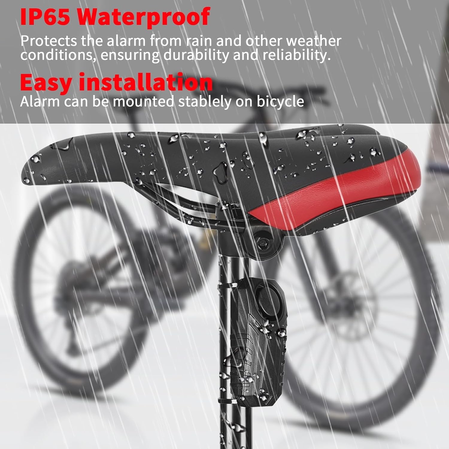 113dB Anti Theft Bike Alarm with Remote, Wireless Security Vibration Bike Alarms for Electric Motorcycle, Motorcycle E-Bike Accessories, Waterproof Car Alarm System with Motion Sensor