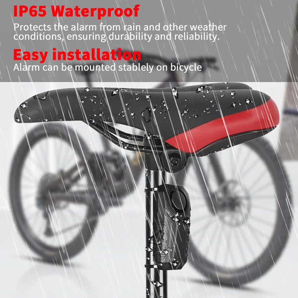 113dB Anti Theft Bike Alarm with Remote, Wireless Security Vibration Bike Alarms for Electric Motorcycle, Motorcycle E-Bike Accessories, Waterproof Car Alarm System with Motion Sensor