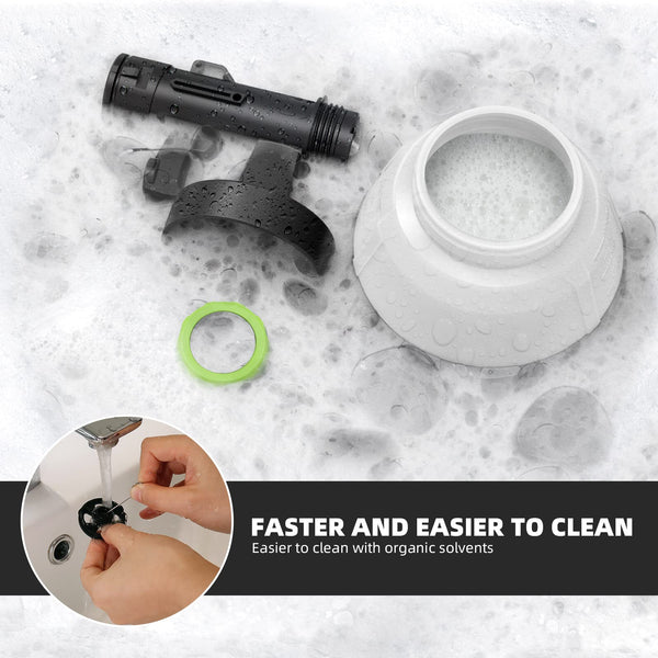 Fence Paint Sprayer 800W, Huepar Tools Electric HVLP Paint Spray Gun, 4 Nozzles, 9.84ft Hose, 3 Patterns, Adjustable Spray, 1300ML Detachable Container, Electric Spray Gun for Indoor & Outdoor