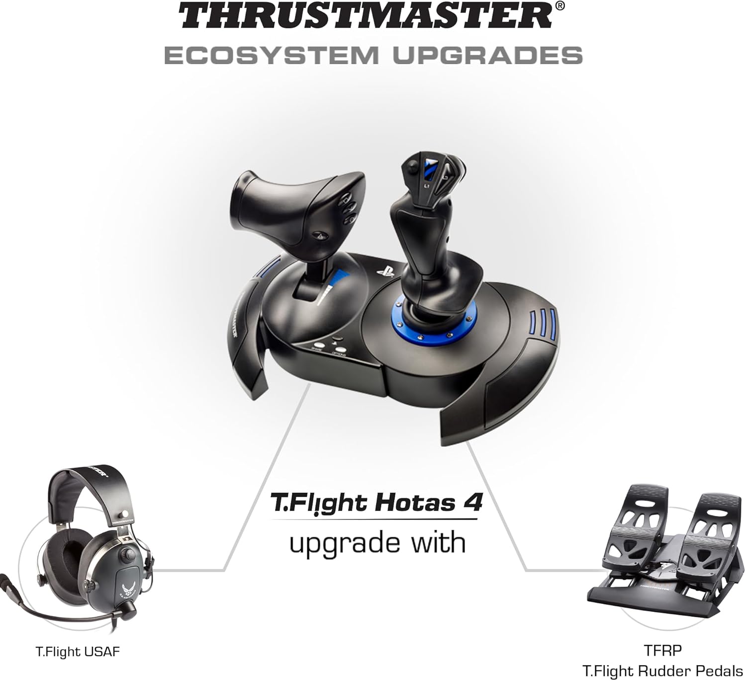 Thrustmaster T.Flight Hotas 4 - High-Precision Flight Stick with Throttle for PC, PS4, and PS5, PS5 Pro