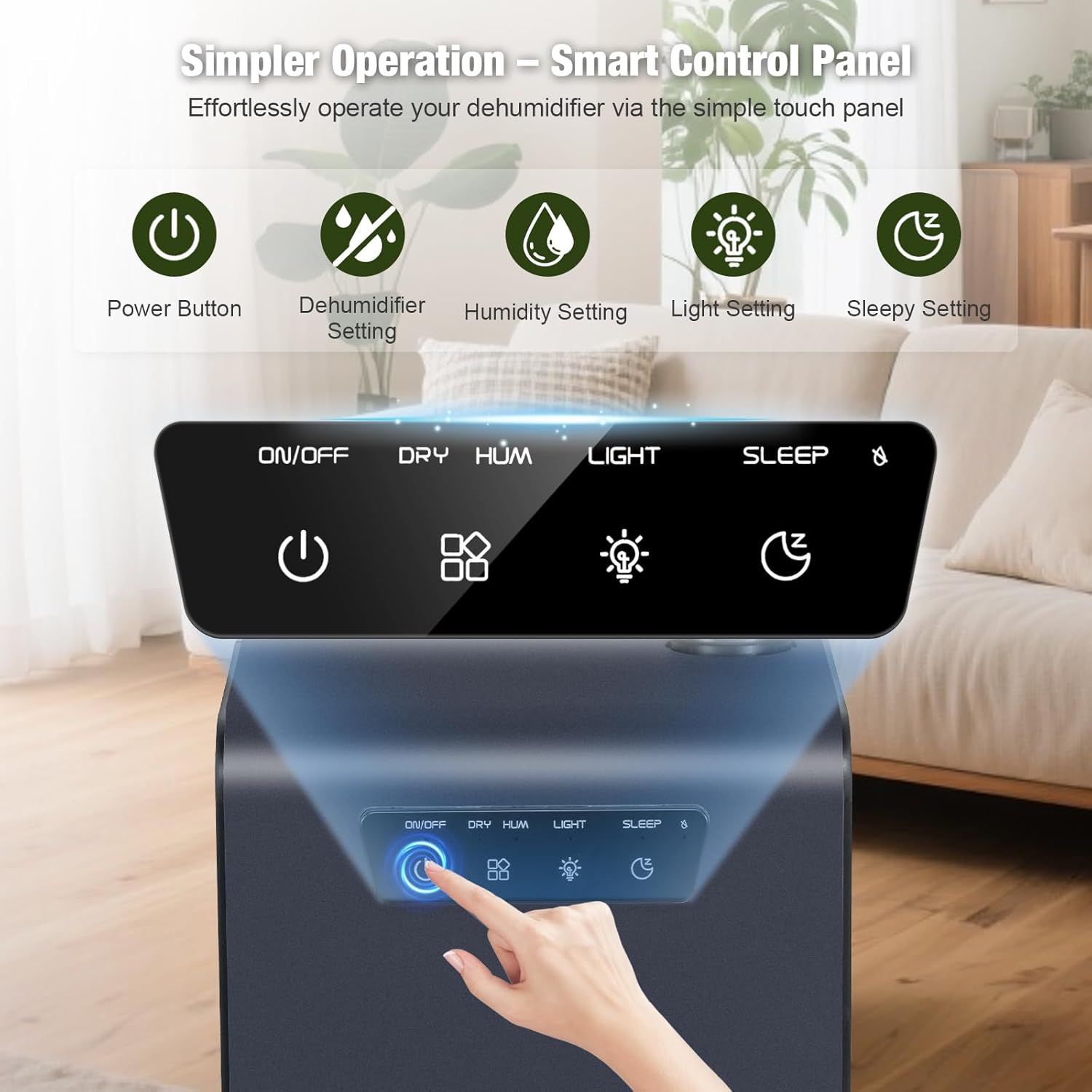 Portable Dehumidifiers for Home with Large 3200ml Water Tank, Ultra Quiet Electric Dehumidifier with Auto Shut-Off, Auto Defrost, Energy-Saving Design, Ideal for Bedroom, Bathroom, Basement & Garage