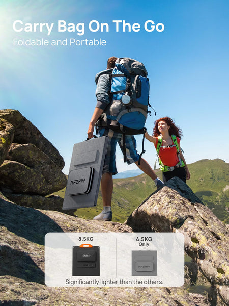 AFERIY Portable Power Station 2400W, 2048Wh Solar Power Station Control Via App, 13 Output Ports, 4 Input Ways, 3x 230V AC Outlets, LiFePO4 Battery, Solar Generator for Travel/Camping/Home Backup