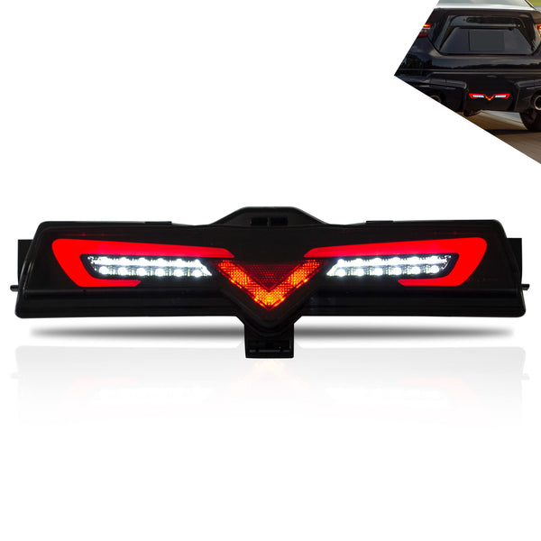 VLAND LED Tail Lights Compatible with Toyota 86 GT86 2012-2020/Subaru BRZ 2013-2020/Scion FR-S 2013-2020, Full LED Rear Light with Sequential Indicator, Red White Lens