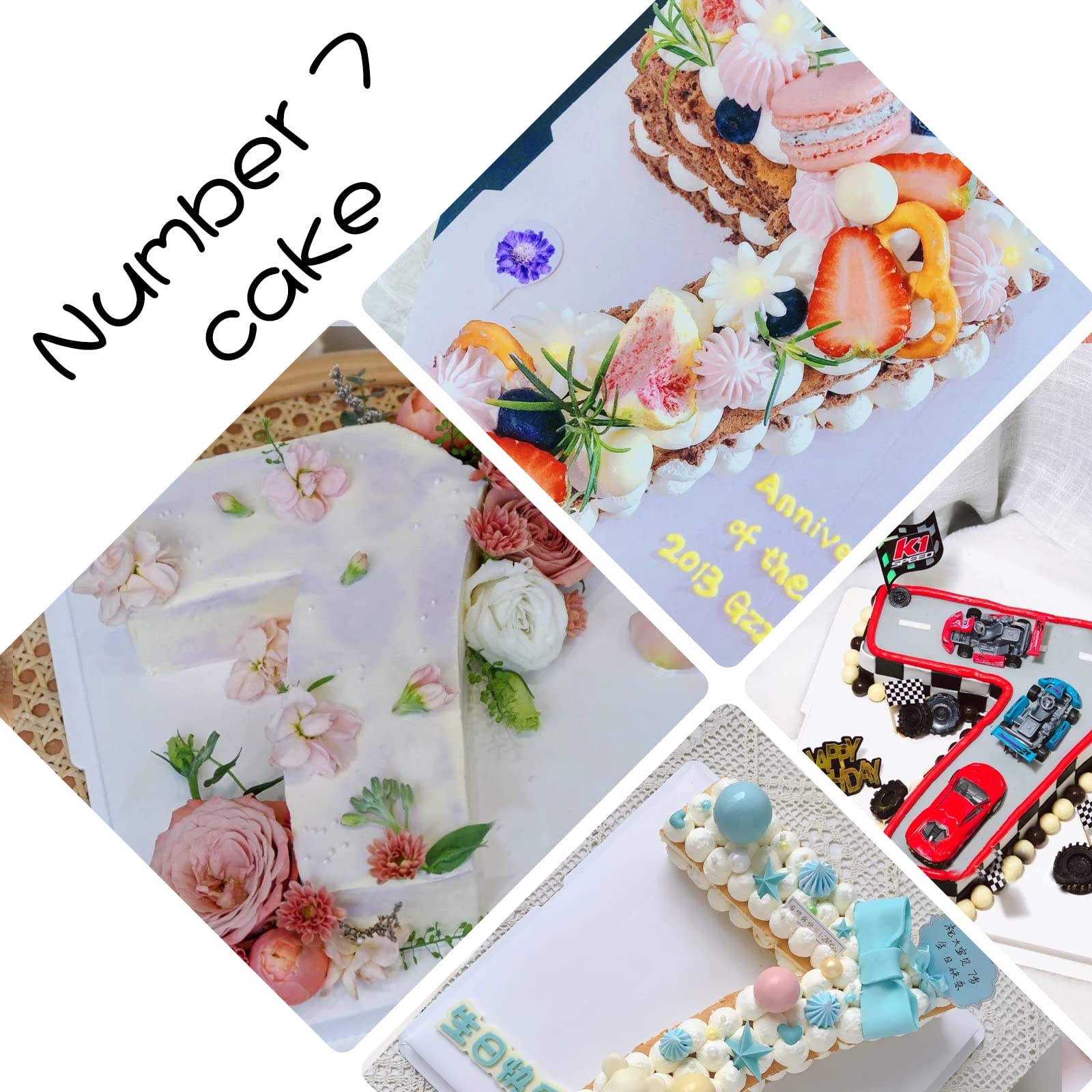 Honnesserry Number 0-8 Cake Tins, Non-Stick Silicone Number Baking Tins, Large Number Cake Moulds, Number Cake Pan for Birthday and Wedding